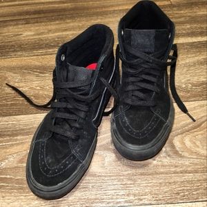 Mens Vans PRO High Top Ultra cush All Black size 6.5